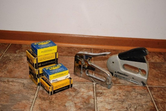 (2) STAPLE GUNS WITH LARGE AMOUNT OF STAPLES