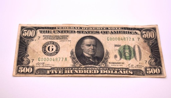 $500 DOLLAR BILL-G MCKINLEY, G00004877A