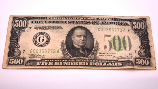 $500 DOLLAR BILL-G MCKINLEY, G00366773A