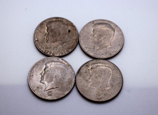 (4) HALF DOLLARS; 1974, 1986, 1776-1976