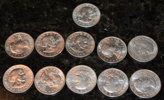SUSAN B. ANTHONY DOLLAR COIN LOT AS SHOWN NUMISMATICS