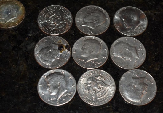 JOHN F KENNEDY HALF DOLLAR 50 CENT COINS, MOST POST 1964, NUMISMATICS