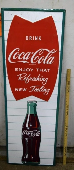REPRODUCTION DRINK COCA-COLA REFRESHING NEW FEELING SIGN ADVERTISEMENT 18" X 54"