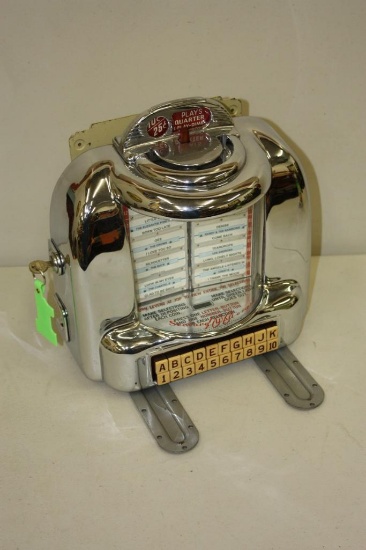 EXCELLENT SEEBURG 3W-1 CHROME WALL BOX WITH KEY, COMPLETE