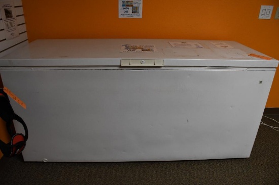 G.E. CHEST FREEZER, 74" x 27" x 35"H
