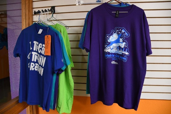ASSORTMENT OF "THINK PAWSITIVE" T-SHIRTS