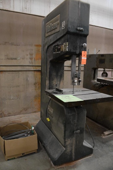 Wellsaw 20" Vertical Band Saw, Model W-20, S/N 10/1, Tilting Table, Variable Speed