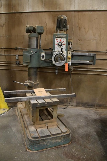 Willis Bergo (Italy) Radial Arm Drill, Model Fs-1000, S/N 87085, 20" X 17-3/4" T-Slot 90 Degree