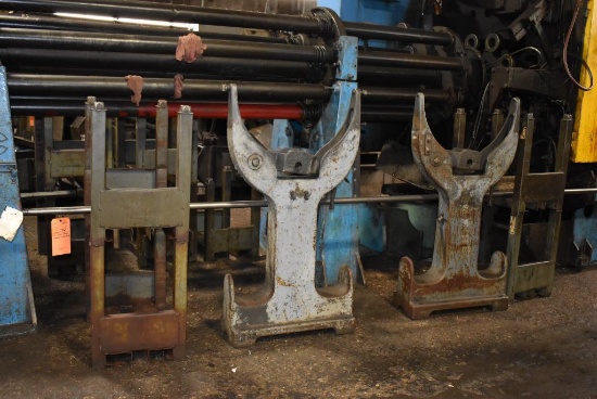 PAIR OF STEEL STOCK STANDS WITH CONTENTS