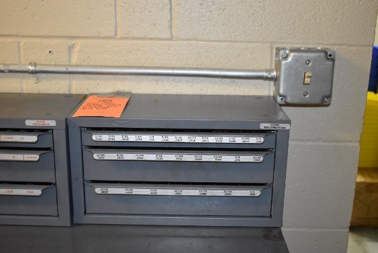 Huot Three Drawer Tooling Cabinet With Fractional Drill Bits