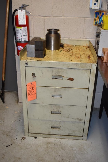 FOUR DRAWER CABINET LOADED WITH TOOLING, 23"W x 22"D x 33"H