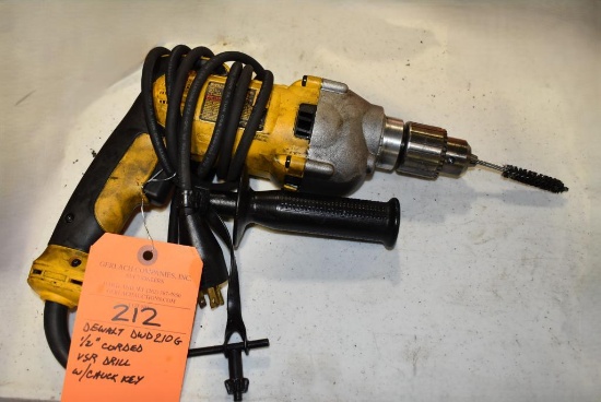 DEWALT DWD210G 1/2" CORDED VSR DRILL WITH CHUCK KEY