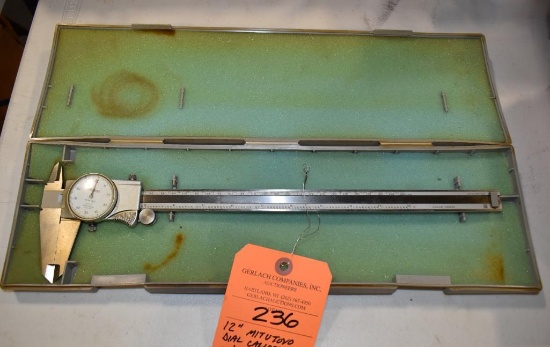 12" MITUTOYO DIAL CALIPER WITH CASE