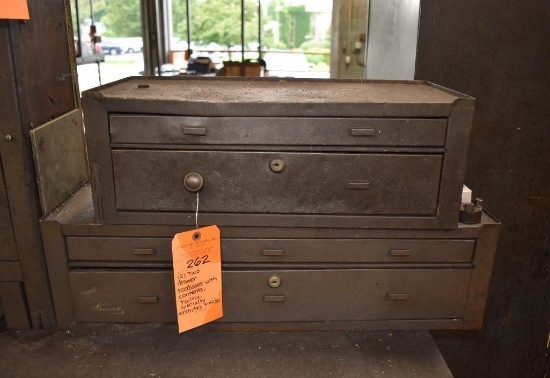 (2) TWO DRAWER TOOLBOXES WITH CONTENTS; TOOLING, SPECIALTY WRENCHES AND MISC.