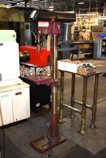 FLOOR TYPE DRILL PRESS, 1/2 H.P. SINGLE PHASE