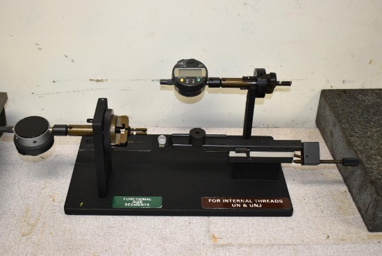 Johnson Gage Mounted Display Of 3 Types Of Gages