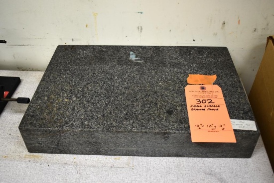SMALL GRANITE SURFACE PLATE, 18"L x 12"W x 3"H