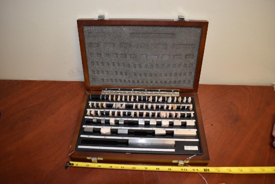 Gage Blocks - Grade B, Set Of 81, (7 Missing) With Wood Case