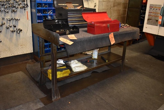 METAL WORKBENCH, 5' x 30"D - NO CONTENTS