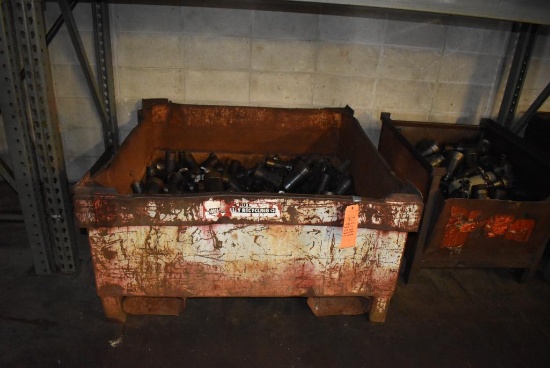 LARGE 4' x 4' METAL BIN WITH HUGE ASSORTMENT OF COLLETS