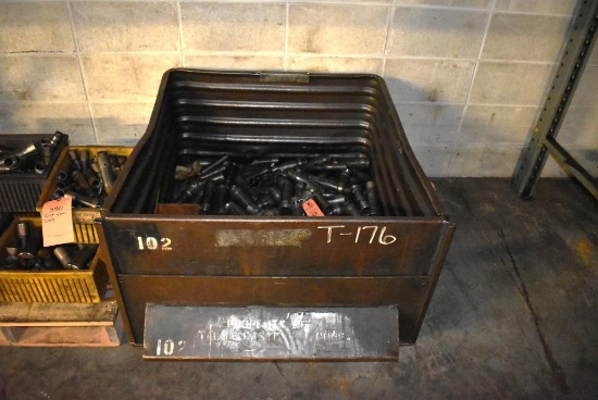 METAL BIN WITH CONTENTS; MISC. COLLETS, 36"L x 33"D x 22"H