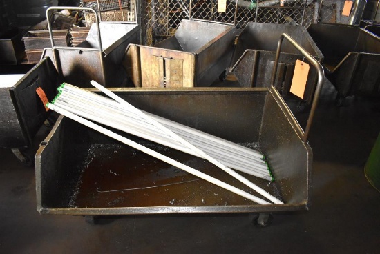 ROLLING SHAVING CART, NO CONTENTS, 43"L x 29"D x 23"H