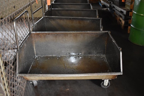 ROLLING SHAVING CART, NO CONTENTS, 43"L x 29"D x 23"H