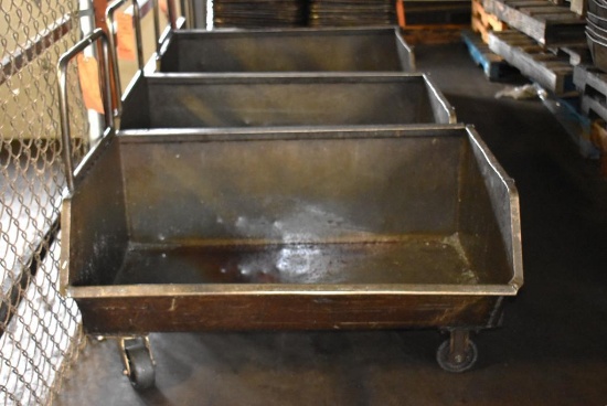 ROLLING SHAVING CART, NO CONTENTS, 43"L x 29"D x 22"H