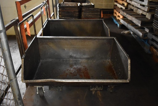 ROLLING SHAVING CART, NO CONTENTS, 43"L x 29"D x 22"H