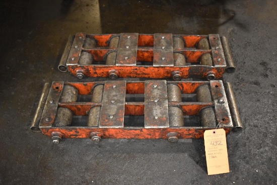 PAIR OF HEAVY DUTY MACHINERY SKATES, APPROX. 10"W x 31"L