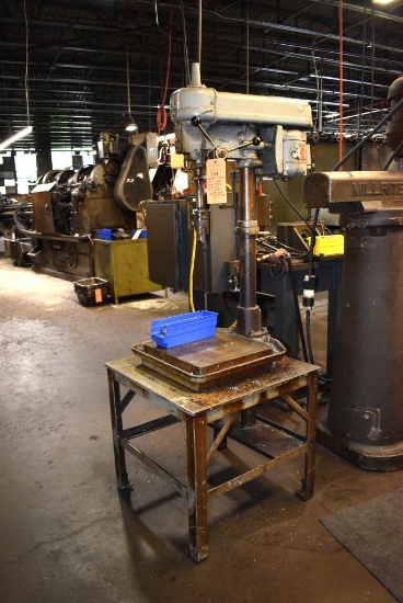 WALKER TURNER DRILL PRESS WITH STAND, MODEL 1200, S/N: 12-3905, 1/2 H.P., SINGLE PHASE