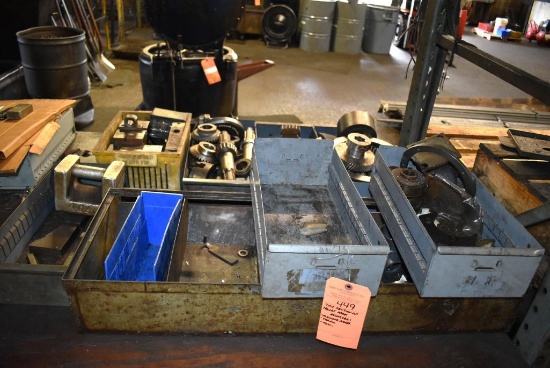 THIS SECTION OF PALLET RACK; ASSORTED MACHINE PARTS, TOOLING AND MISC.