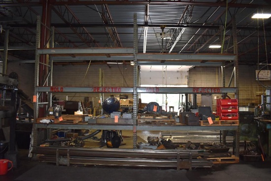 (2) SECTIONS OF STEEL PALLET RACKING, 36"D x 8'W x 12'H, NO CONTENTS - DELAYED MOVEOUT UNTIL EMPTY