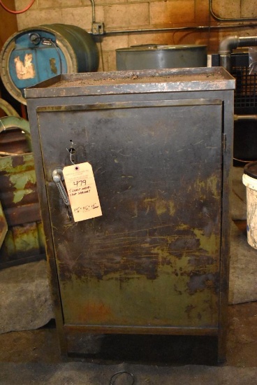 FIVE SHELF METAL SHOP CABINET, 21"W x 15"D x 34"H