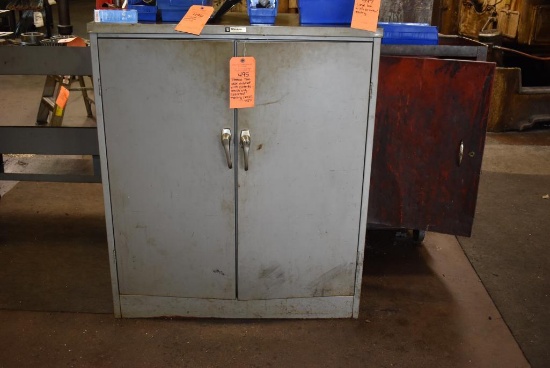 TENNSCO TWO DOOR CABINET WITH CONTENTS INSIDE ONLY - ASSORTED TOOLING, 3'W x 18"D x 42"H