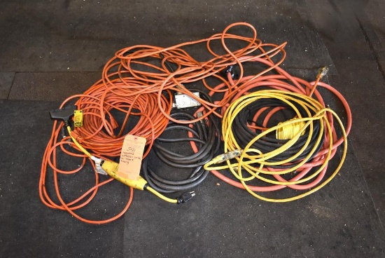 Assorted Extension Cords, Air Hoses And Tubing