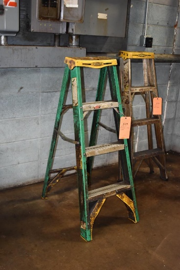 Werner 4' Fiberglass Step Ladder, Green