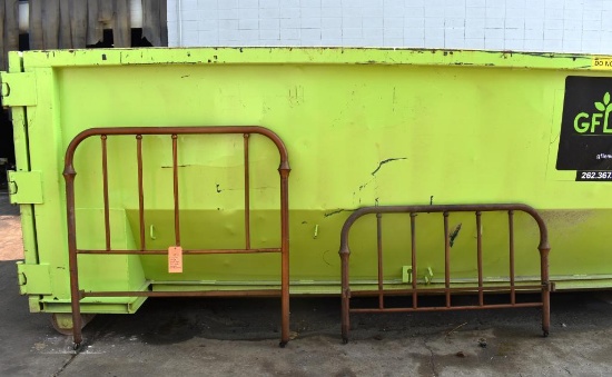 Full Size Vintage Brass/Copper? Bed, 52"Wide, No Rails - One Spindle Is Missing