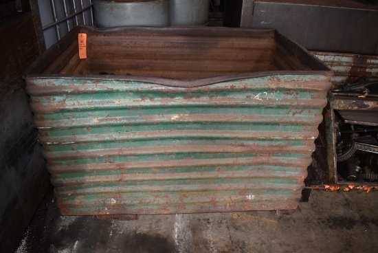 Large Metal Bin With Assorted Tooling And Parts