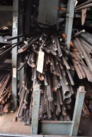 This Row Of Assorted Steel Stock; Round, Round Tub, Hexagonal, Square, Various Diameters And Leng...