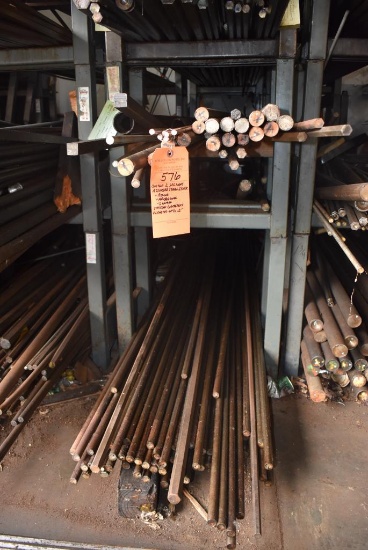 Contents On Bottom Two Sections - Assorted Steel Stock, Round, Hexagonal And Square,