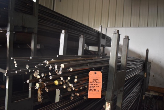 CONTENTS ON TOP SHELF; ASSORTED STOCK - ROUND & HEXAGONAL UP TO 1" AND SQUARE STEEL STOCK,