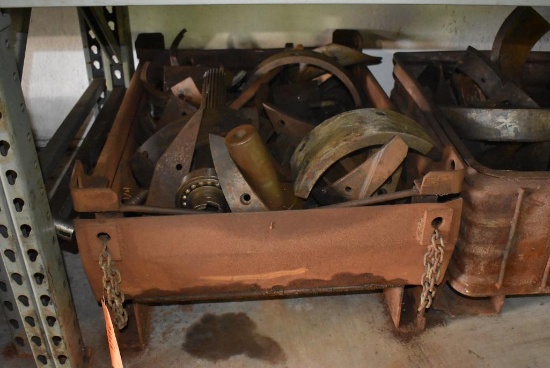 METAL CRATE WITH CAMS AND MISC. PARTS