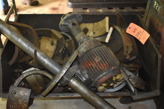 Chip Bin With Contents; Cam, Oil Pump, Etc.