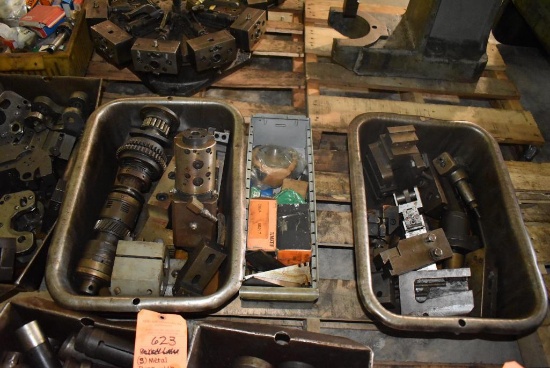 (3) Metal Bins With Assorted Tooling And Bearings