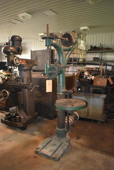 Vintage Camelback Drill Press With Step Pulley System, 20" Swing