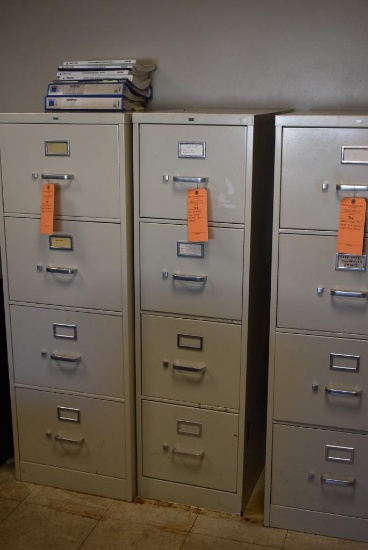 Hon Tan Metal File Cabinet, Standard Four-Drawer, Located Warehouse Office Upstairs