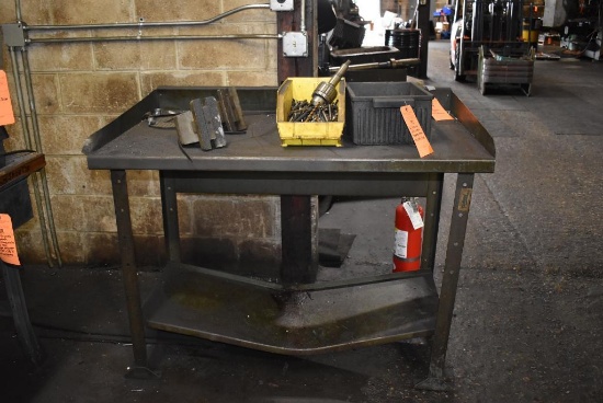 STEEL WORKBENCH, 4' x 30" - NO CONTENTS