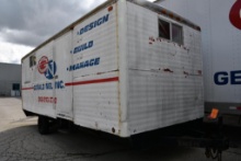 20' JOBSITE OFFICE TRAILER, NO MAKE/MODEL/VIN FOUND, SIDE MAN DOOR, WINDOWS, SINGLE AXLE, PINTLE