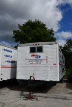 24' JOBSITE OFFICE TRAILER, NO MAKE/MODEL/VIN FOUND, SIDE MAN DOOR,